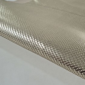 Cuero grabado serpiente metalizado - Curtidos Sevillano