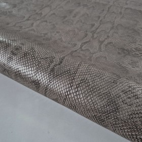 metallic embossed snake leather