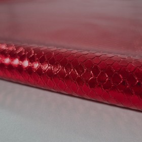 snake embossed leather