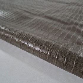 green embossed crocodile leather sides