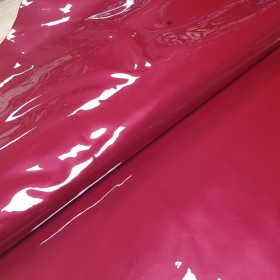 red vernice leather